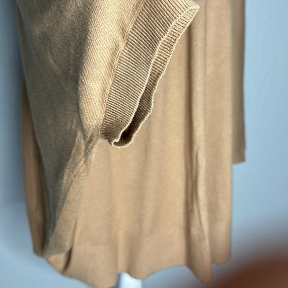 Joan Vass Oversized Camel Dolman Sleeve Mock Neck Sweater Small - Picture 6 of 10